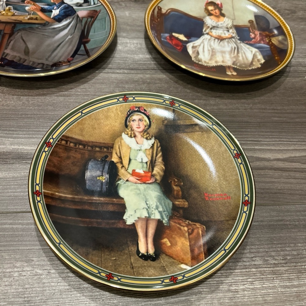 Norman Rockwell Lot of 8 Plates - Picture 3 of 15